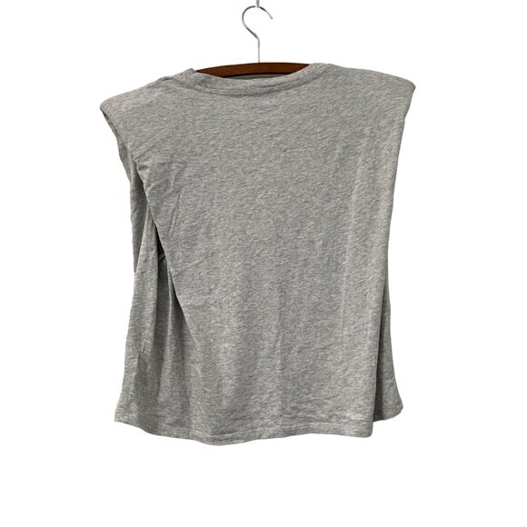 Aritzia Babaton Heather Gray Shoulder Pad Tank Top Size Small - Picture 4 of 7
